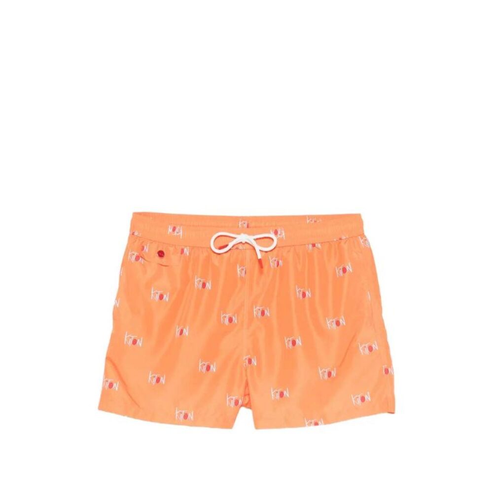 Kiton Men Swim Trunks With Drawstring And Logo